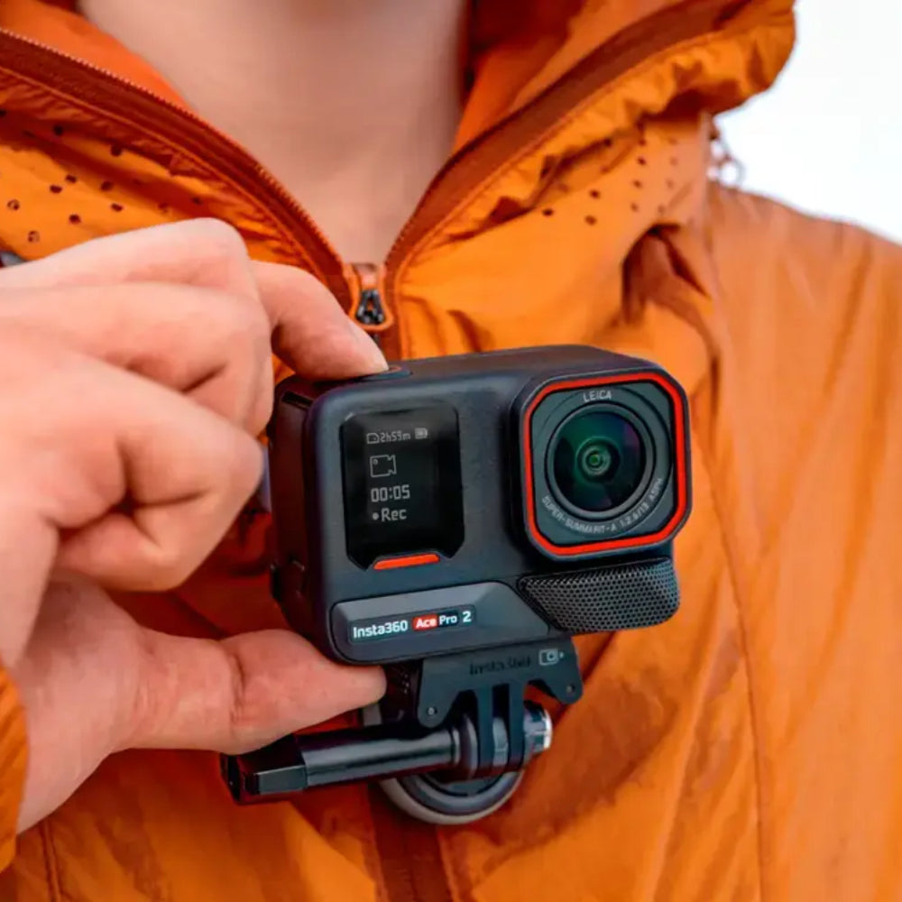 Insta360 CINSBBGA ACE PRO 2 Waterproof Action Camera with Dual Battery - Black