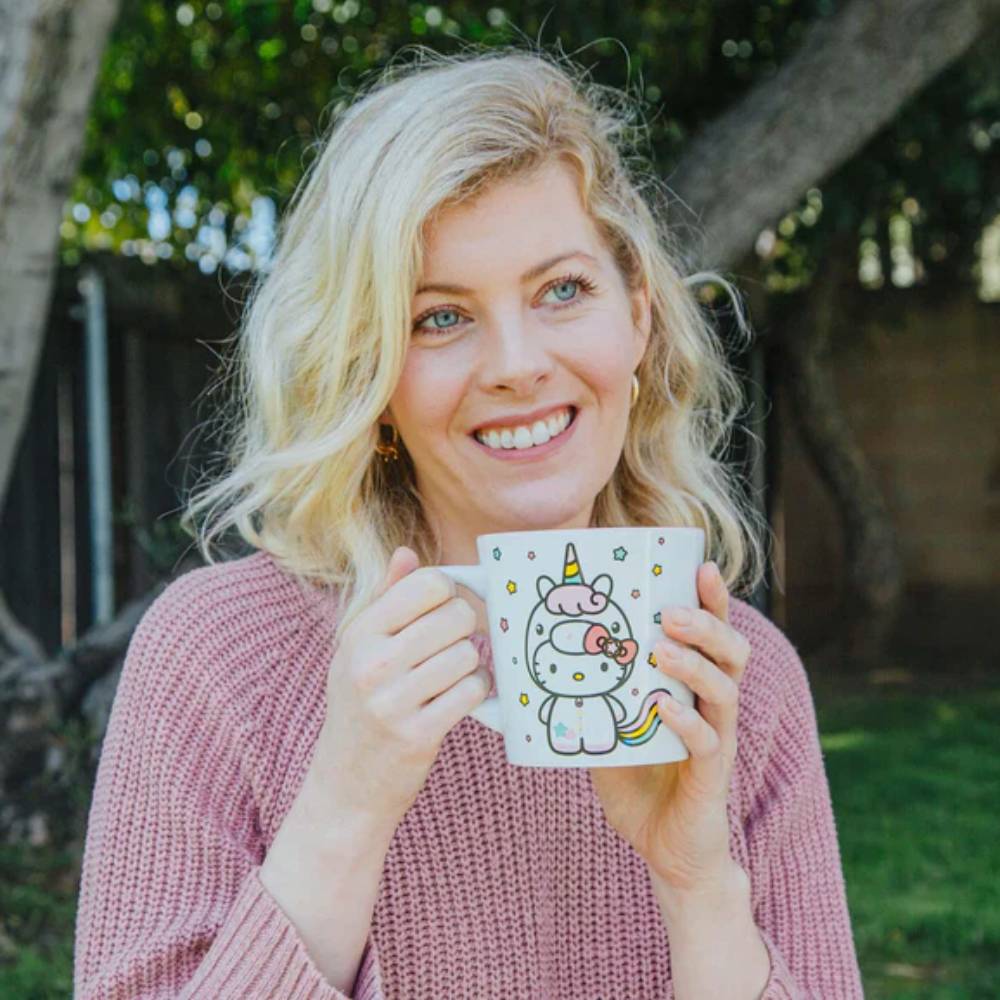 Sanrio Hello Kitty Unicorn 17 oz Ceramic Mug - White/Pink