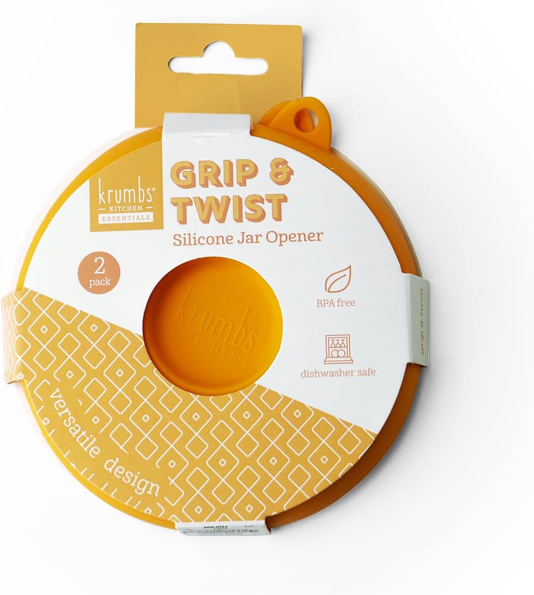 Krumbs Kitchen Essentials Grip & Twist 2-Pack Silicone Jar Opener, Assorted