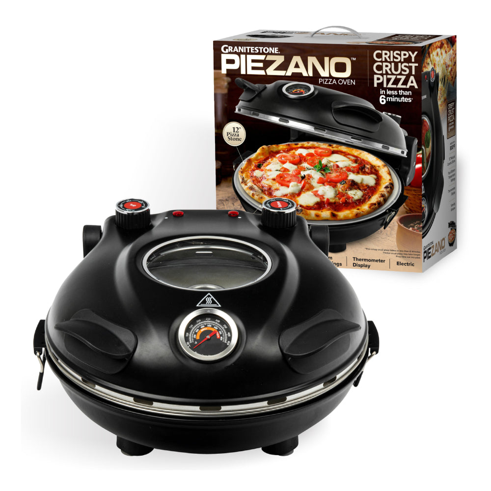 Granitestone 1424 Piezano Countertop Stone Fired Pizza Oven - Black