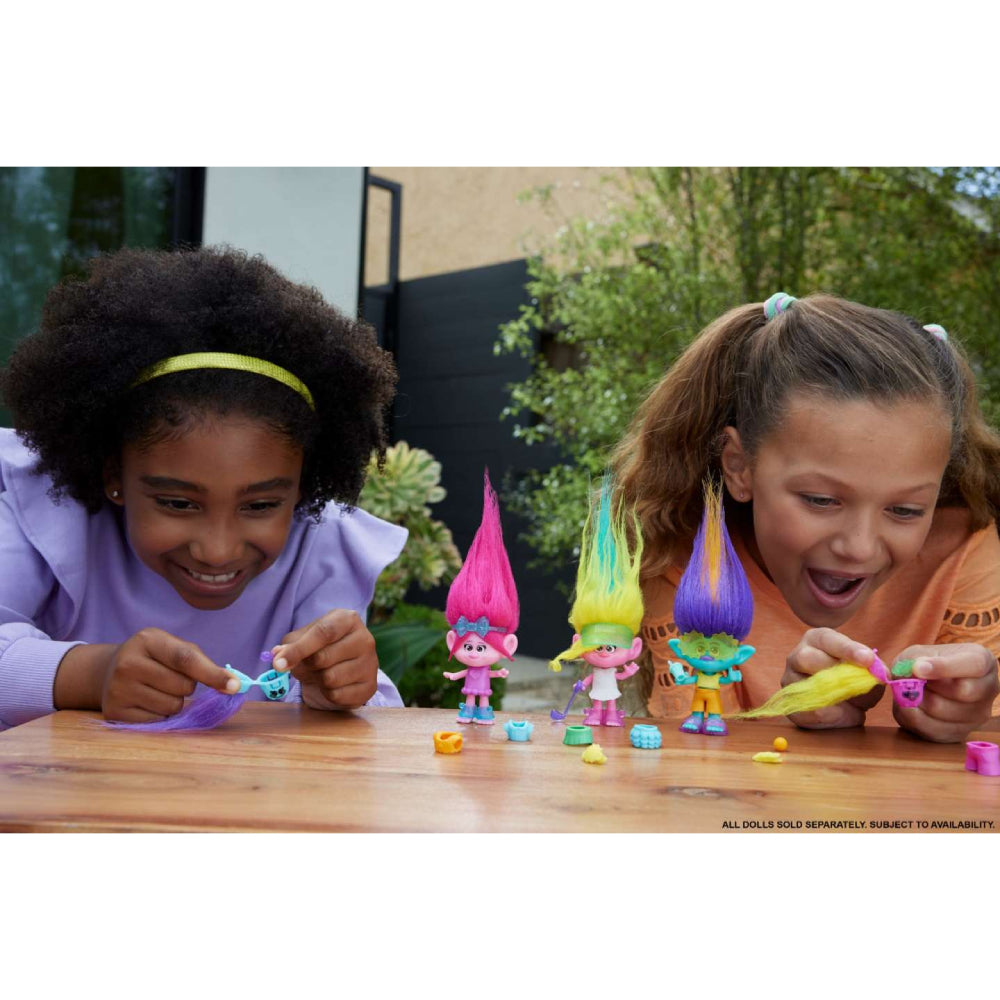 Muñeca pequeña y accesorios de Trolls Band Together Hair Pops Branch