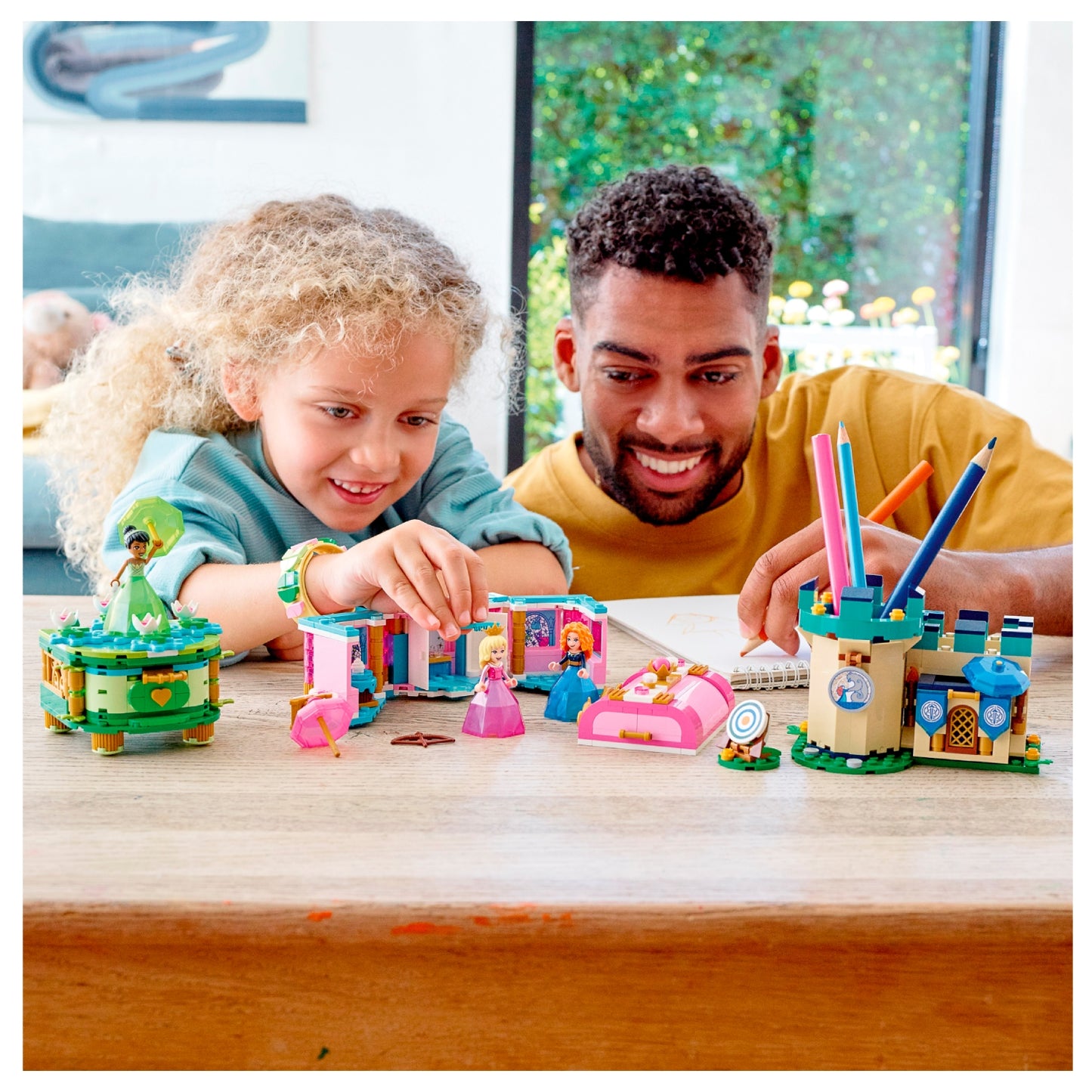 LEGO Disney Aurora, Merida and Tiana's Enchanted Creations Building Toy Set (558-Pieces)