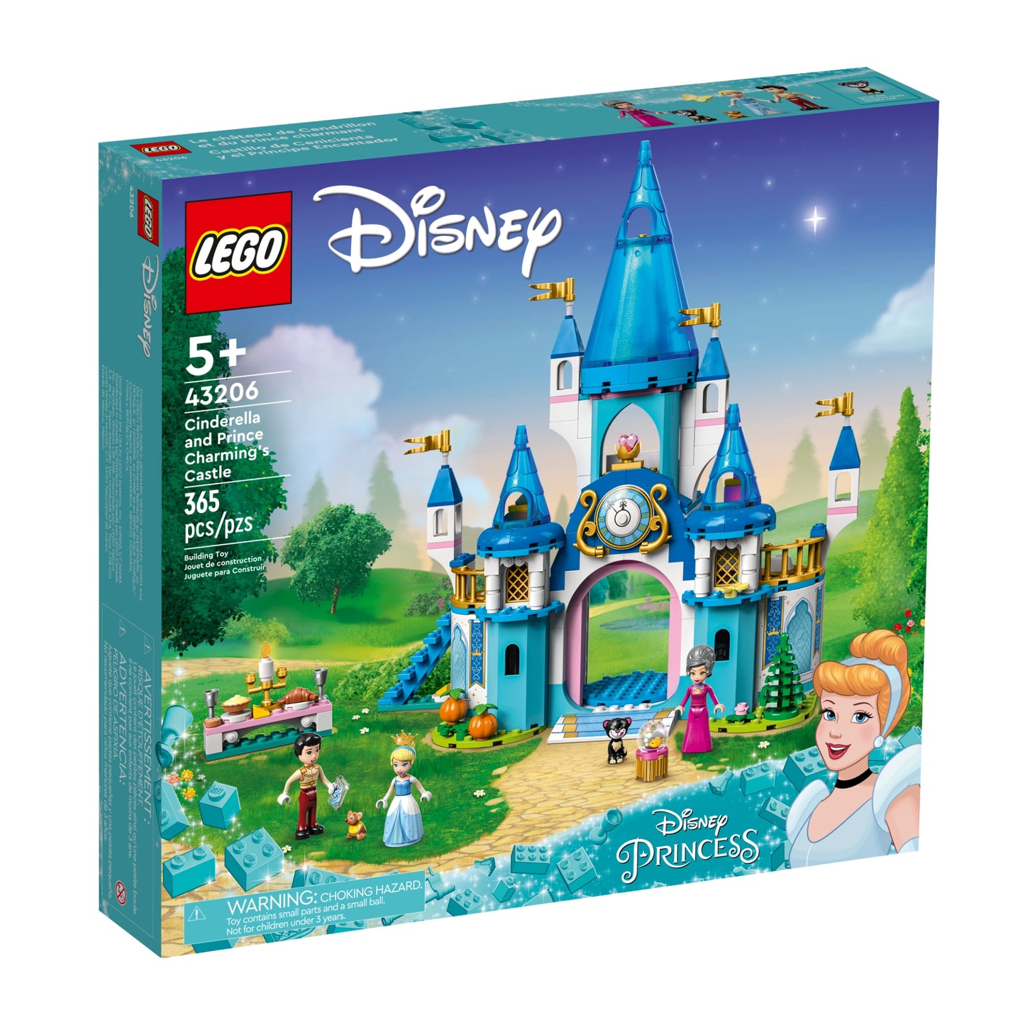 LEGO Disney Cinderella & Prince Charming's Castle Building Toy Set (365-Pieces)