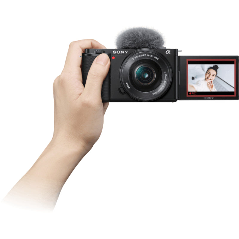 Sony Alpha ZV-E10 Mirrorless Vlog Camera with 16-50mm Kit Lens - Black