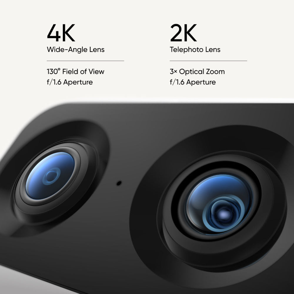 Eufy Security Indoor Cam S350 360º Pan & Tilt Dual Camera with 360 Degree Surveillance - White