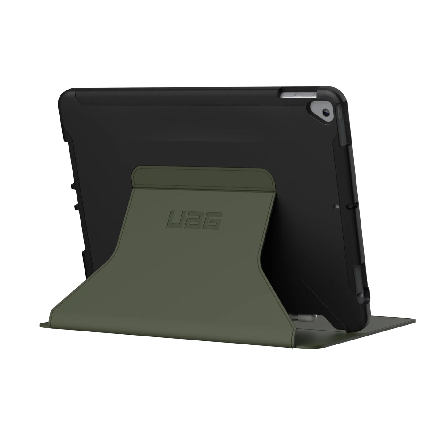 Urban Armor Gear Scout Series iPad 10.2" Folio Case (8th Generation), Black/Olive