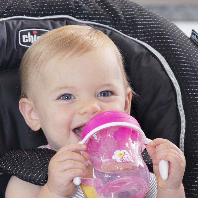 Chicco 7oz Semi-Soft Trainer Sippy Cup with Bite-Resistant Spout, 6+ Months - Pink
