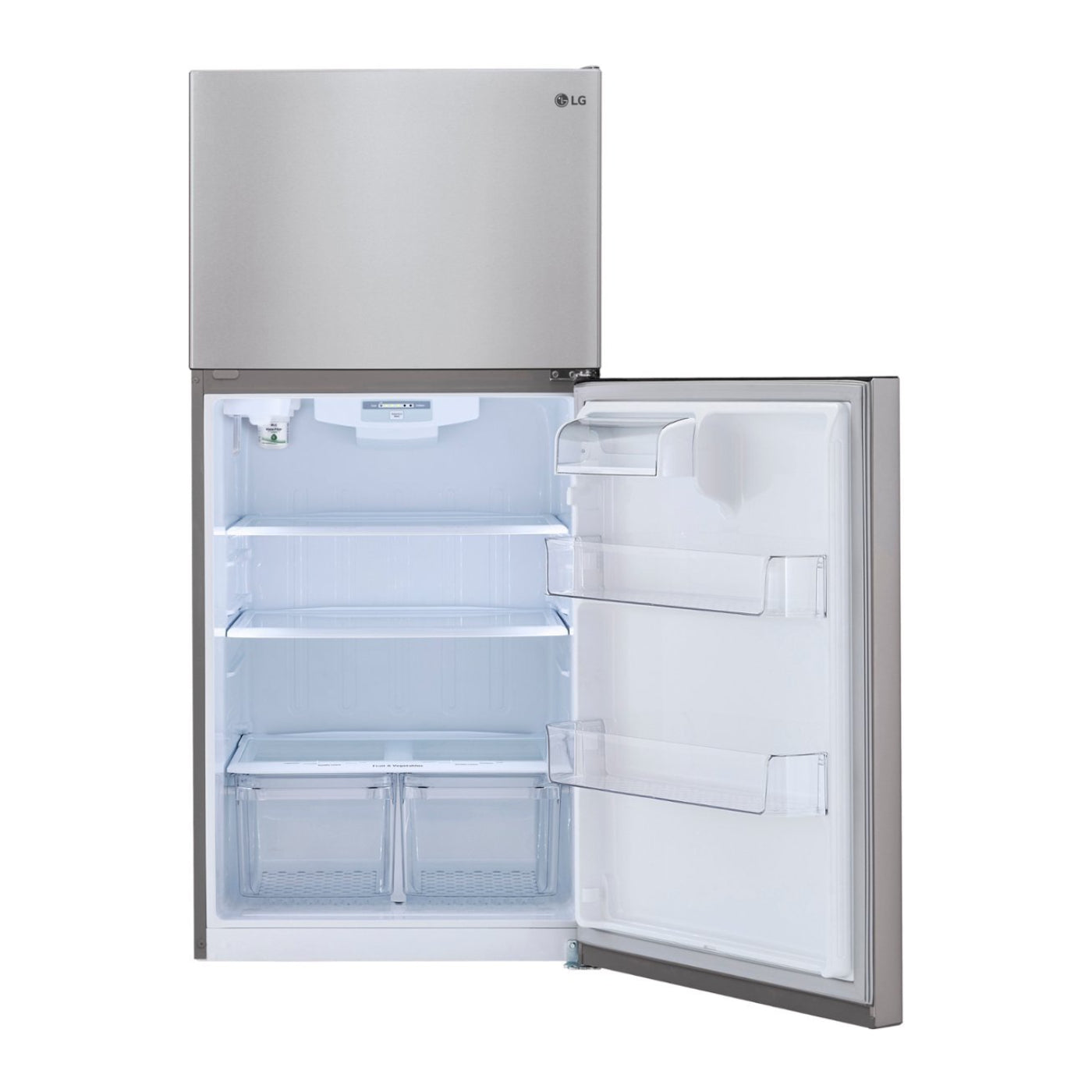 LG LRTLS2403S 24 CU FT. Top Freezer Refrigerator with Internal Water Dispenser - Stainless Steel - Curacao