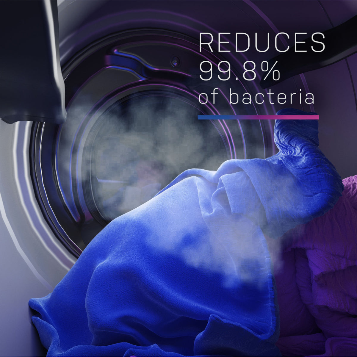 GE Profile PFD87GSPVRS 7.8 cu. ft. Smart Front Load Gas Dryer with Steam and Sanitize Cycle - Blue