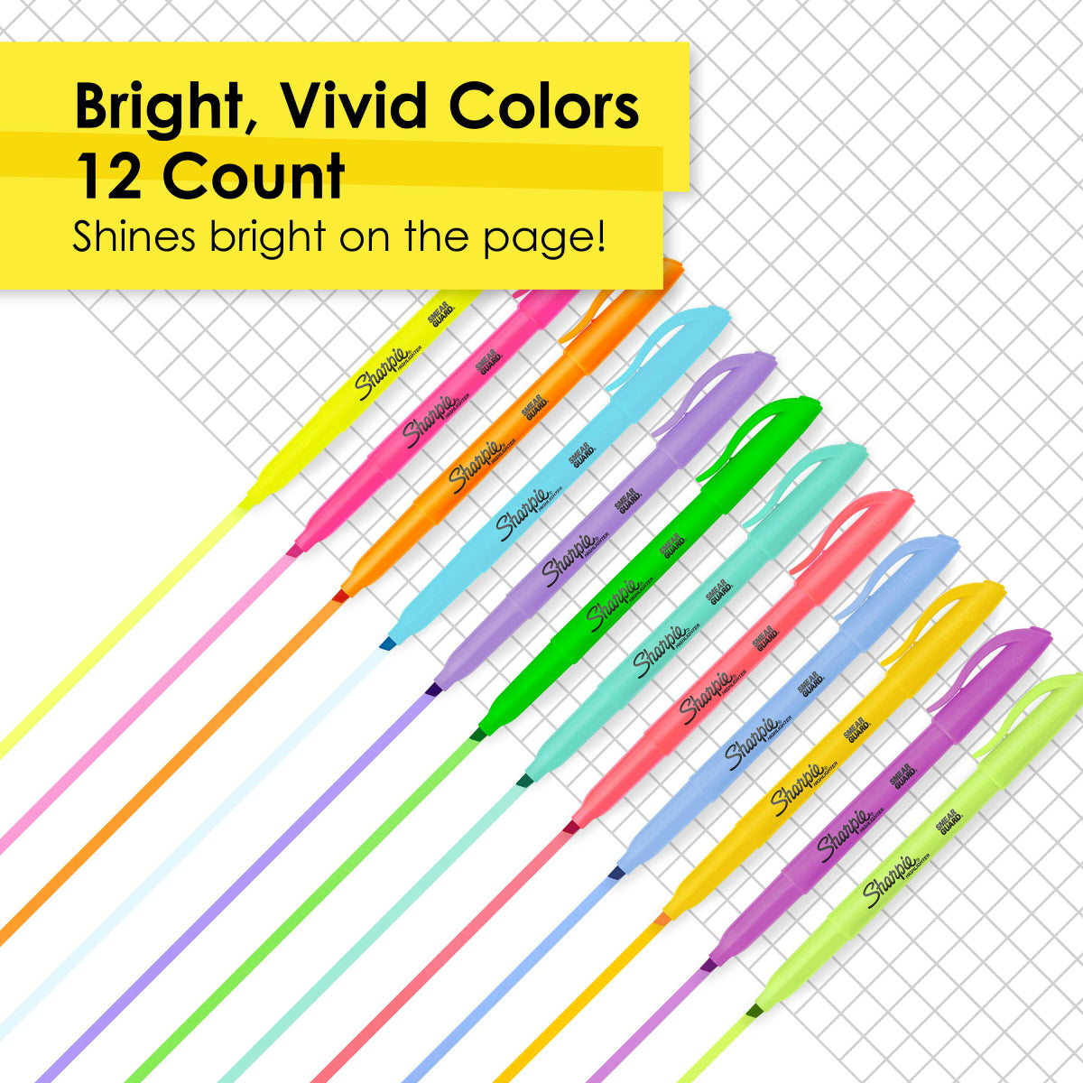 Marcadores de bolsillo con punta biselada Sharpie (juego de 12)