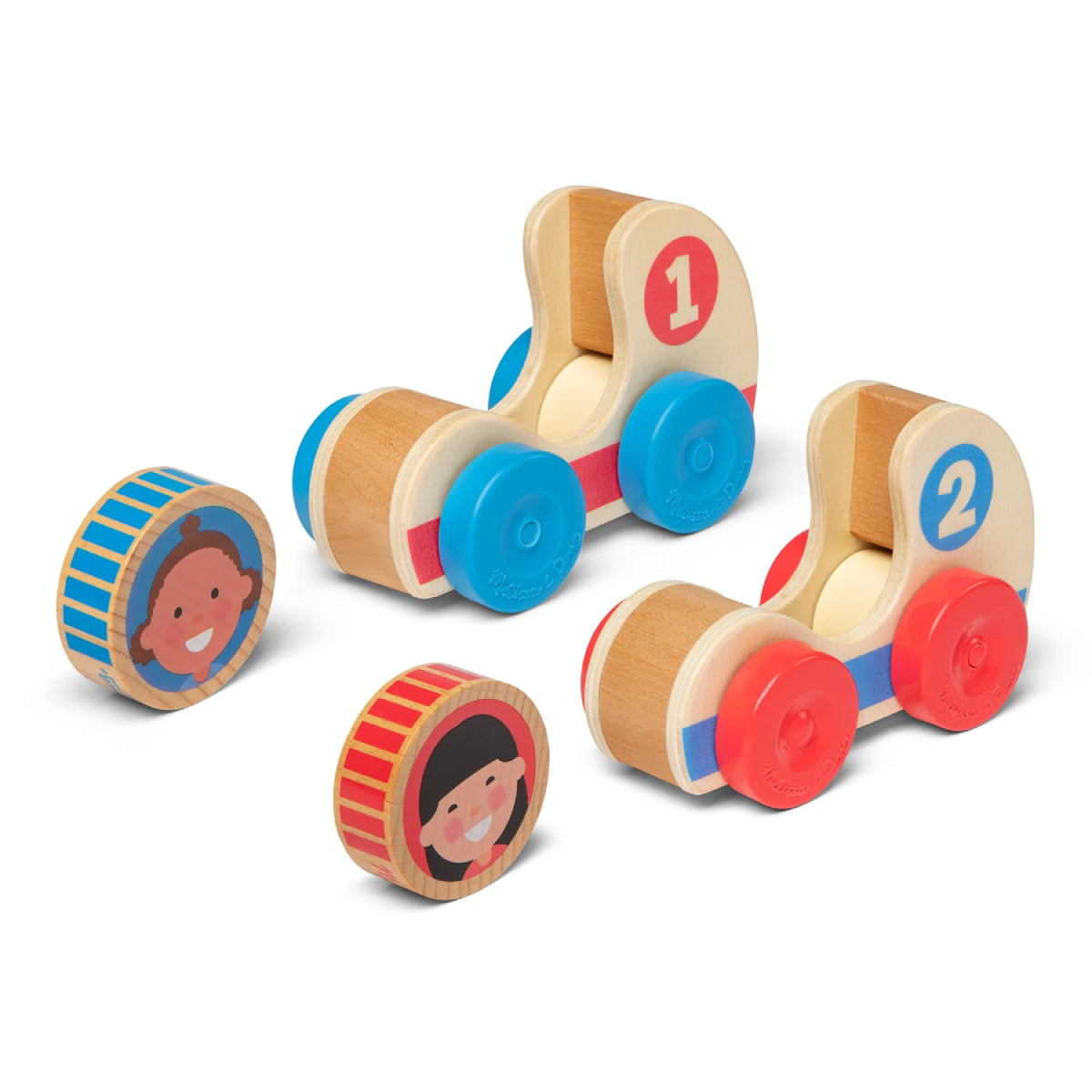 Melissa and Doug GO Tots Wooden Race Cars (4 Pieces)