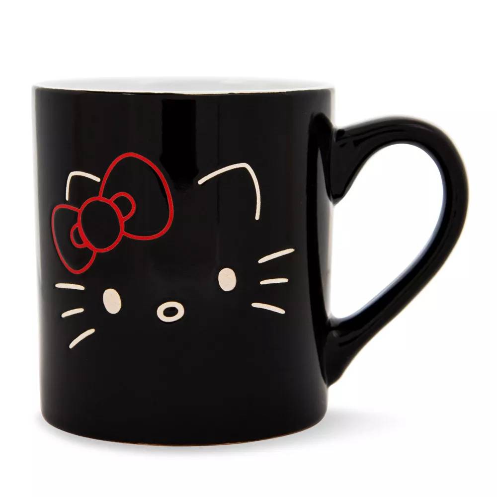 Sanrio Hello Kitty 14 oz Ceramic Wax Resist Mug - Black