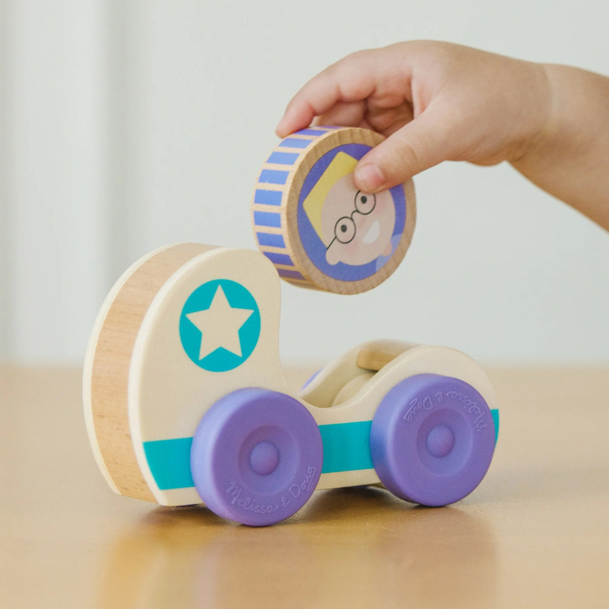 Melissa and Doug GO Tots Wooden Blue Star Car (2 Pieces)