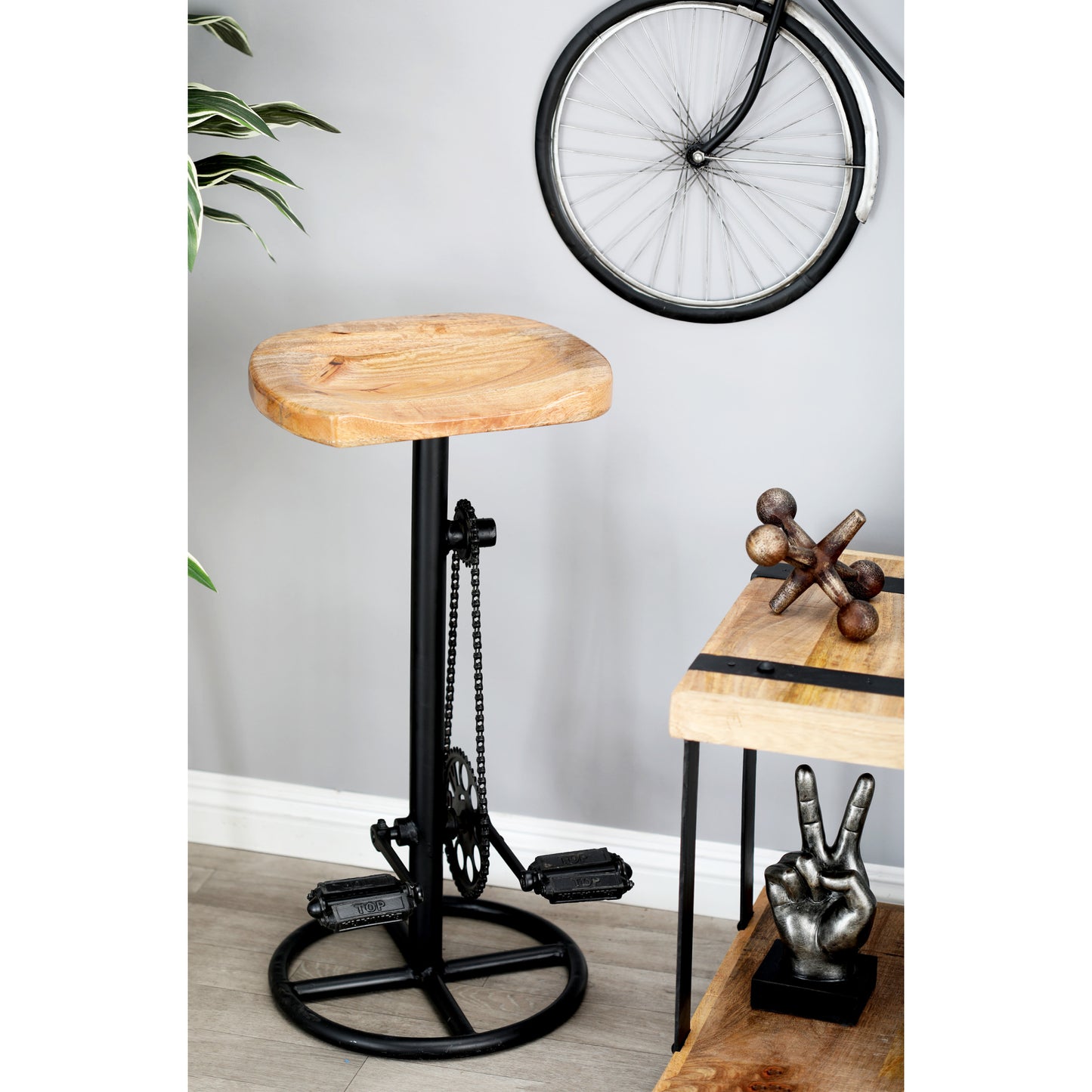 Industrial Pedal Bar Stool by UMA Enterprises
