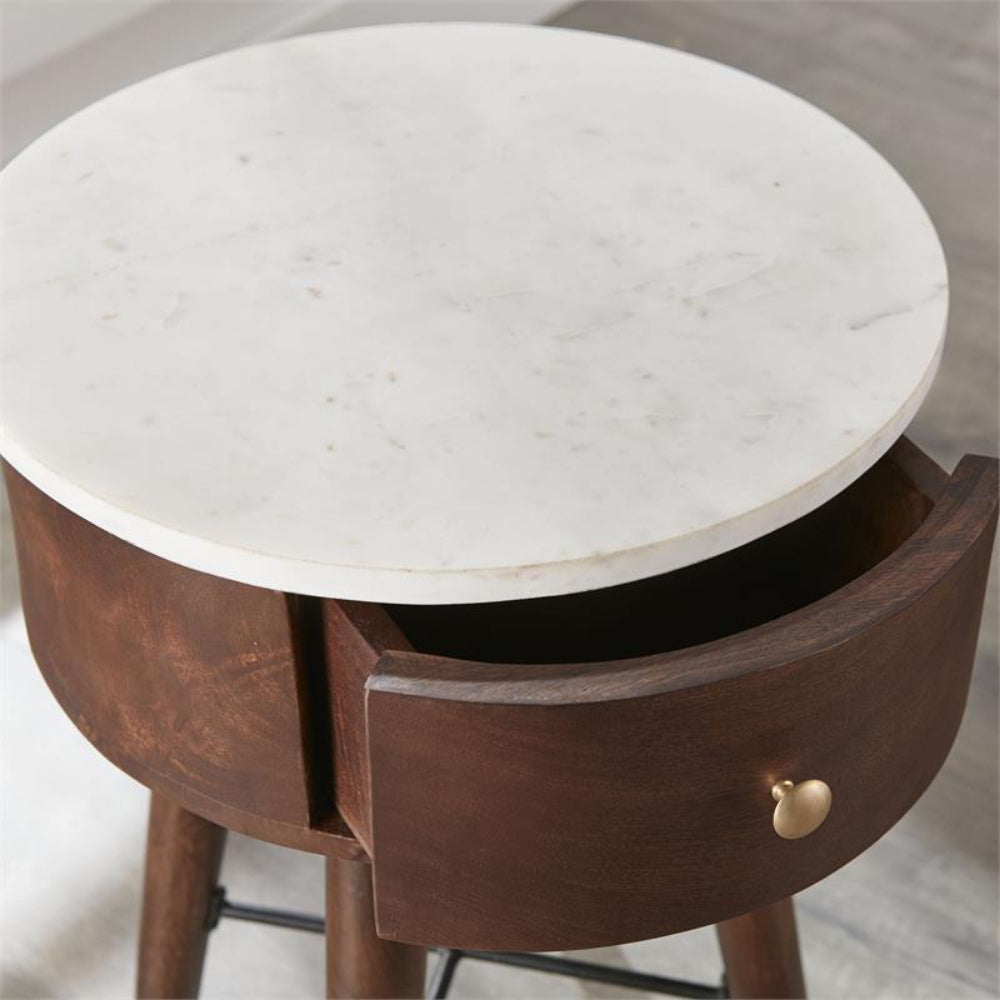 Bangalore Marble Top Side Table by Steve Silver Company