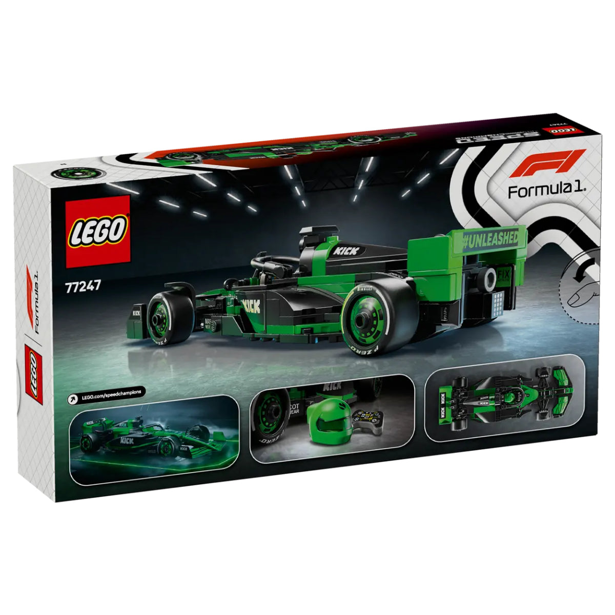 LEGO Speed Champions KICK Sauber F1 Team C44 Race Car Building Toy Set (259-Pieces)