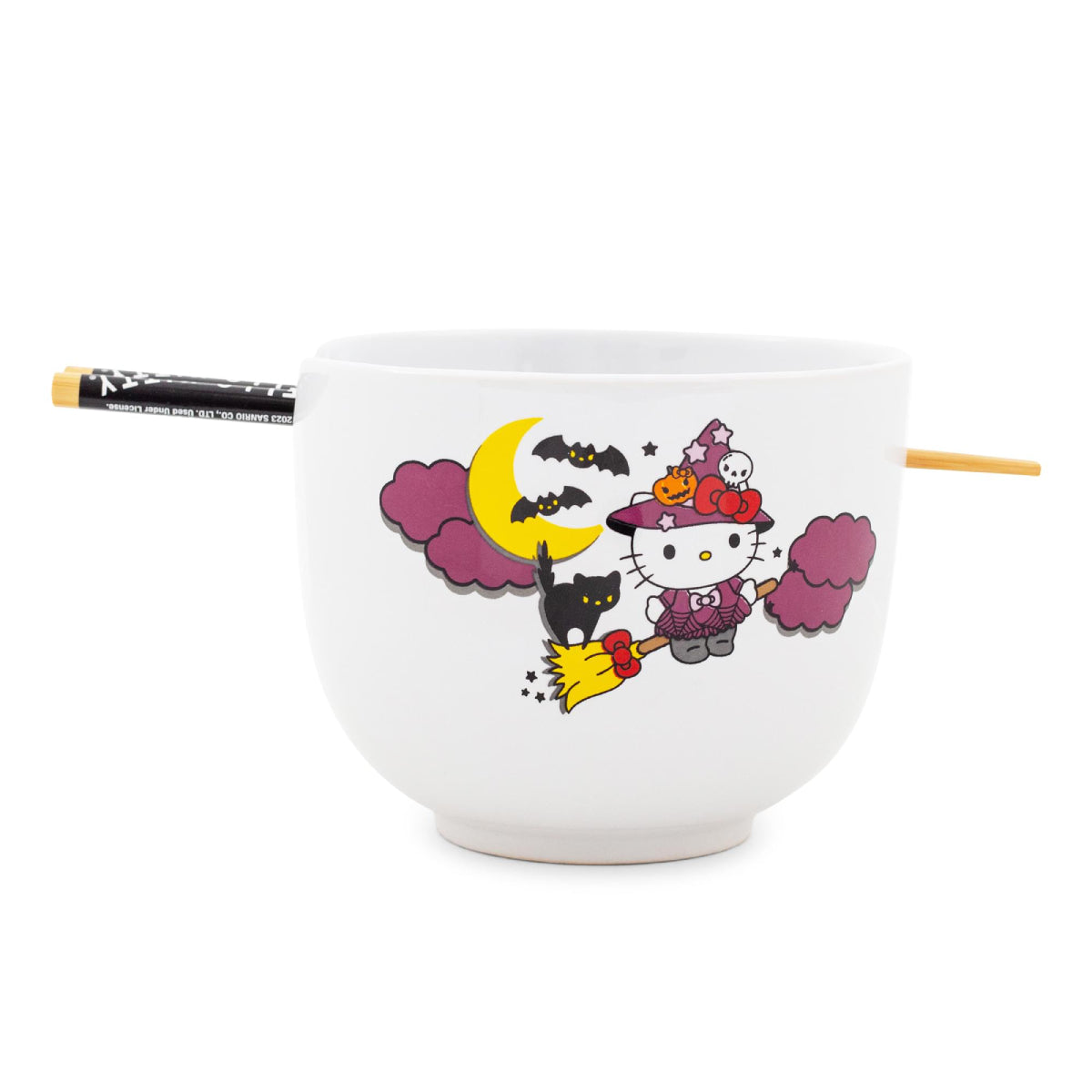 Sanrio Hello Kitty Witch 20 oz Ceramic Ramen Bowl and Chopstick Set