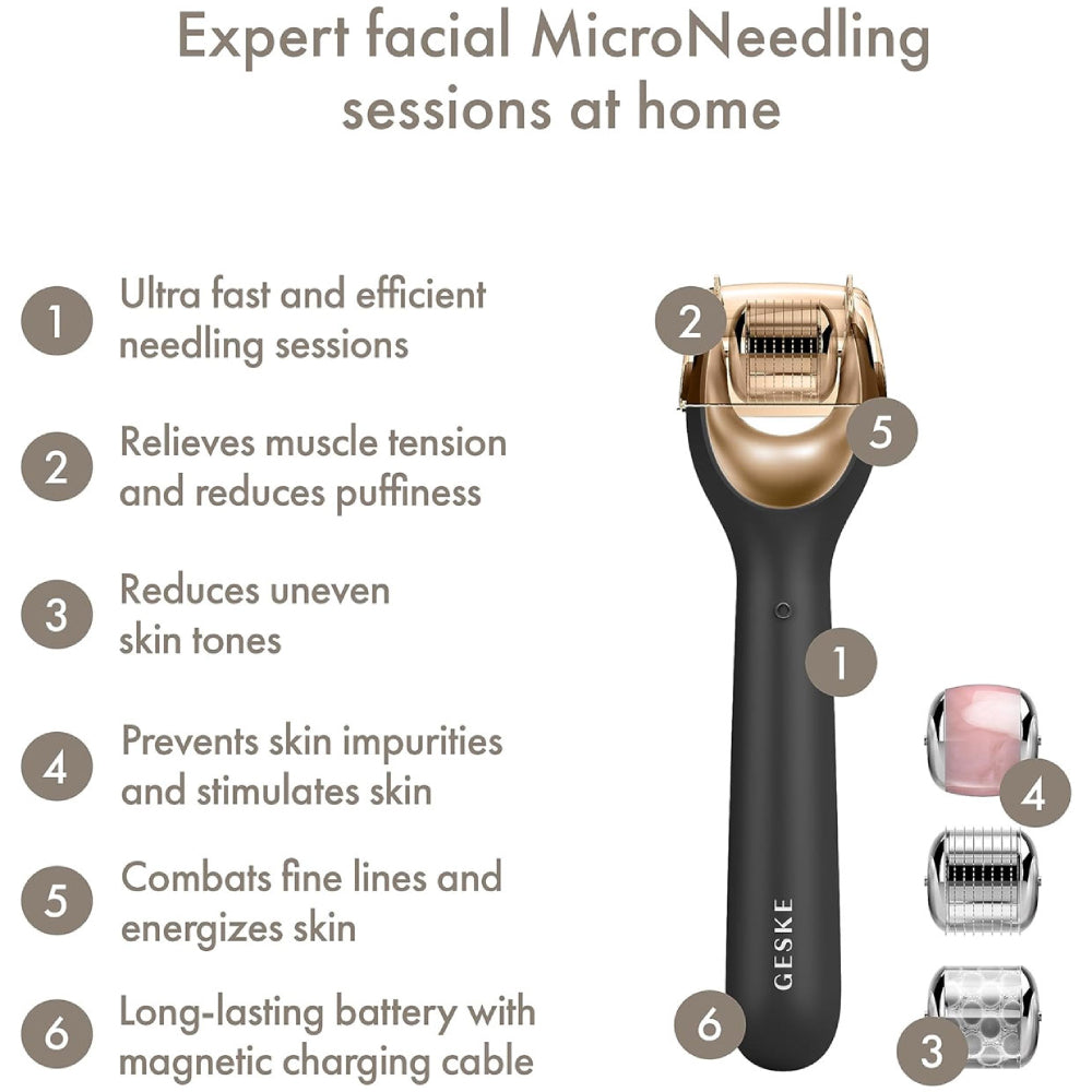 Geske Microneedle 9 in 1 Facial Roller - Gray