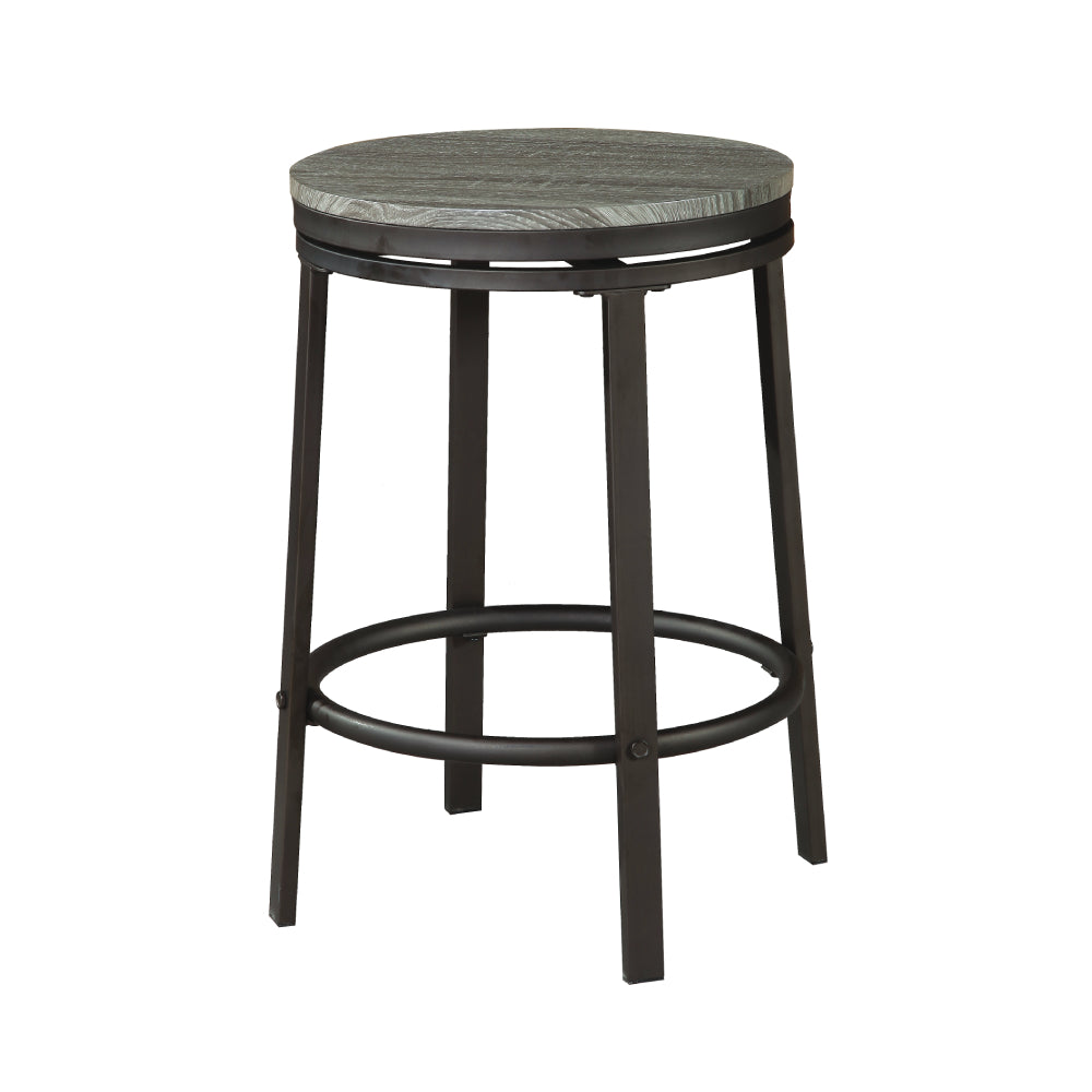 4Pc of Natural Metal Counter Height Swivel Stool
