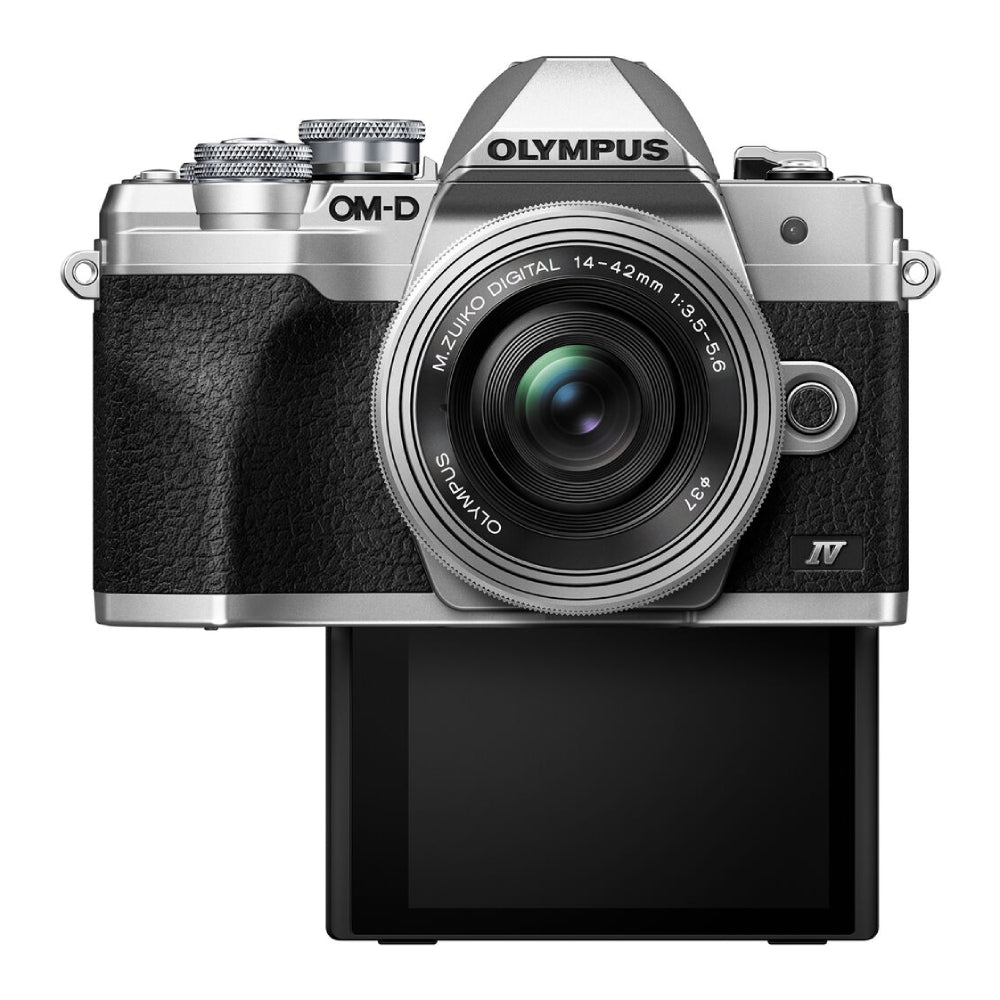OLYMPUS OM-D E-M10 Mark IV Mirrorless Digital Camera with 14-42mm Lens - Silver - Curacao