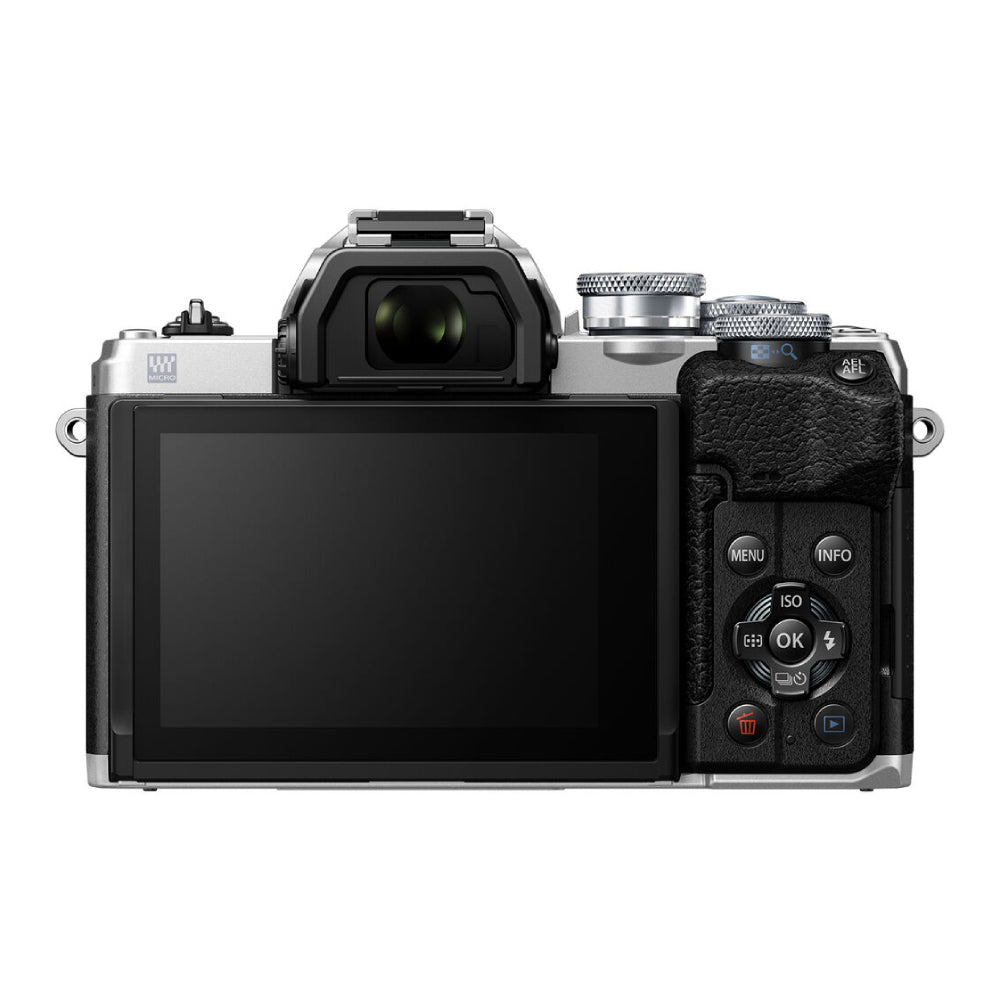 OLYMPUS OM-D E-M10 Mark IV Mirrorless Digital Camera with 14-42mm Lens - Silver - Curacao