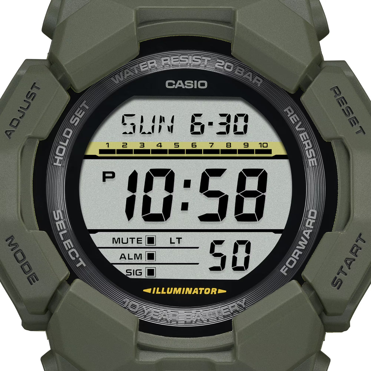 Casio G-Shock Digital Men's 51.9mm Strap Watch - Green