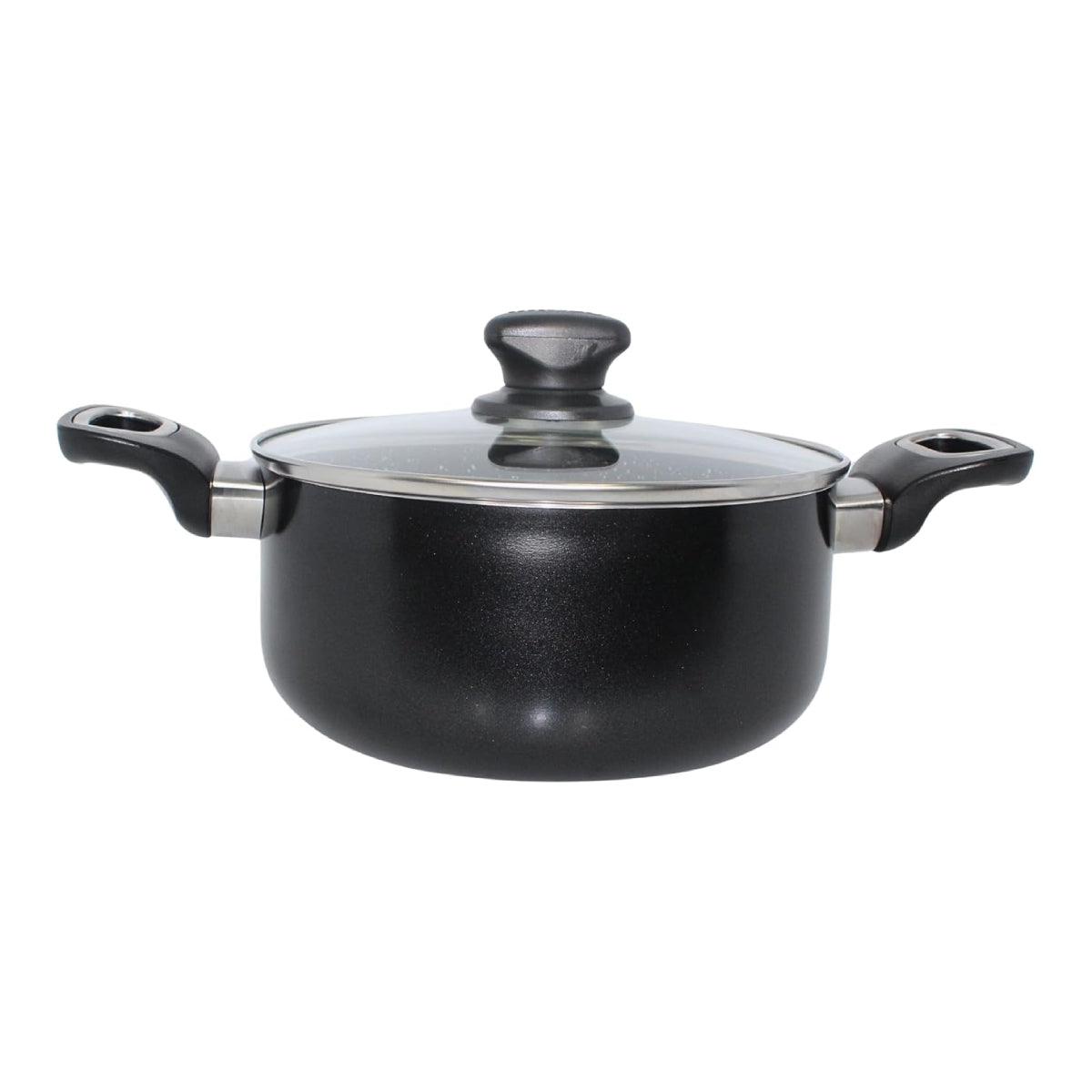 Imusa GAU/24037 4.8 qt Bistro Nonstick Duch Oven with Glass Lid - Black