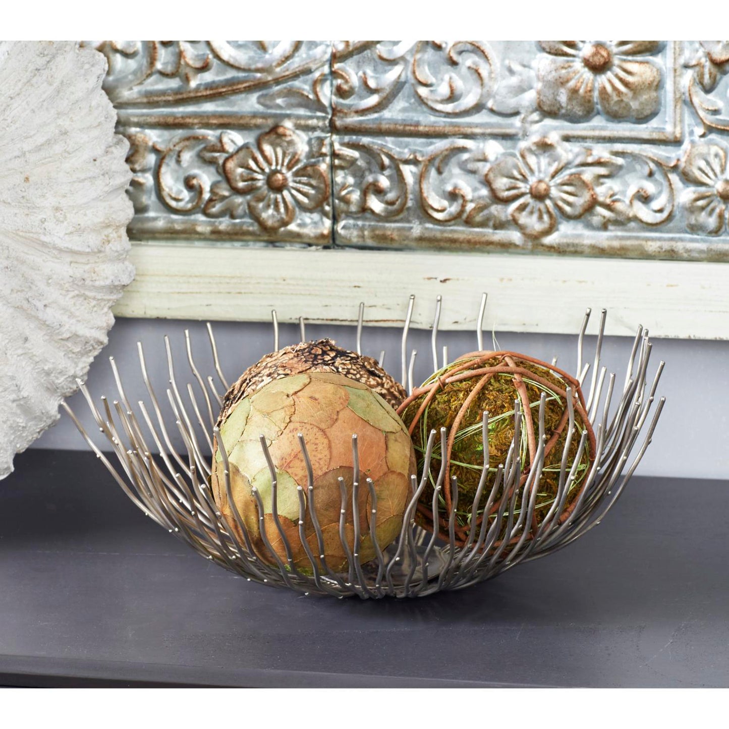 UMA Enterprises Contemporary Stainless Steel Decorative Bowl (Set of 3) - Silver