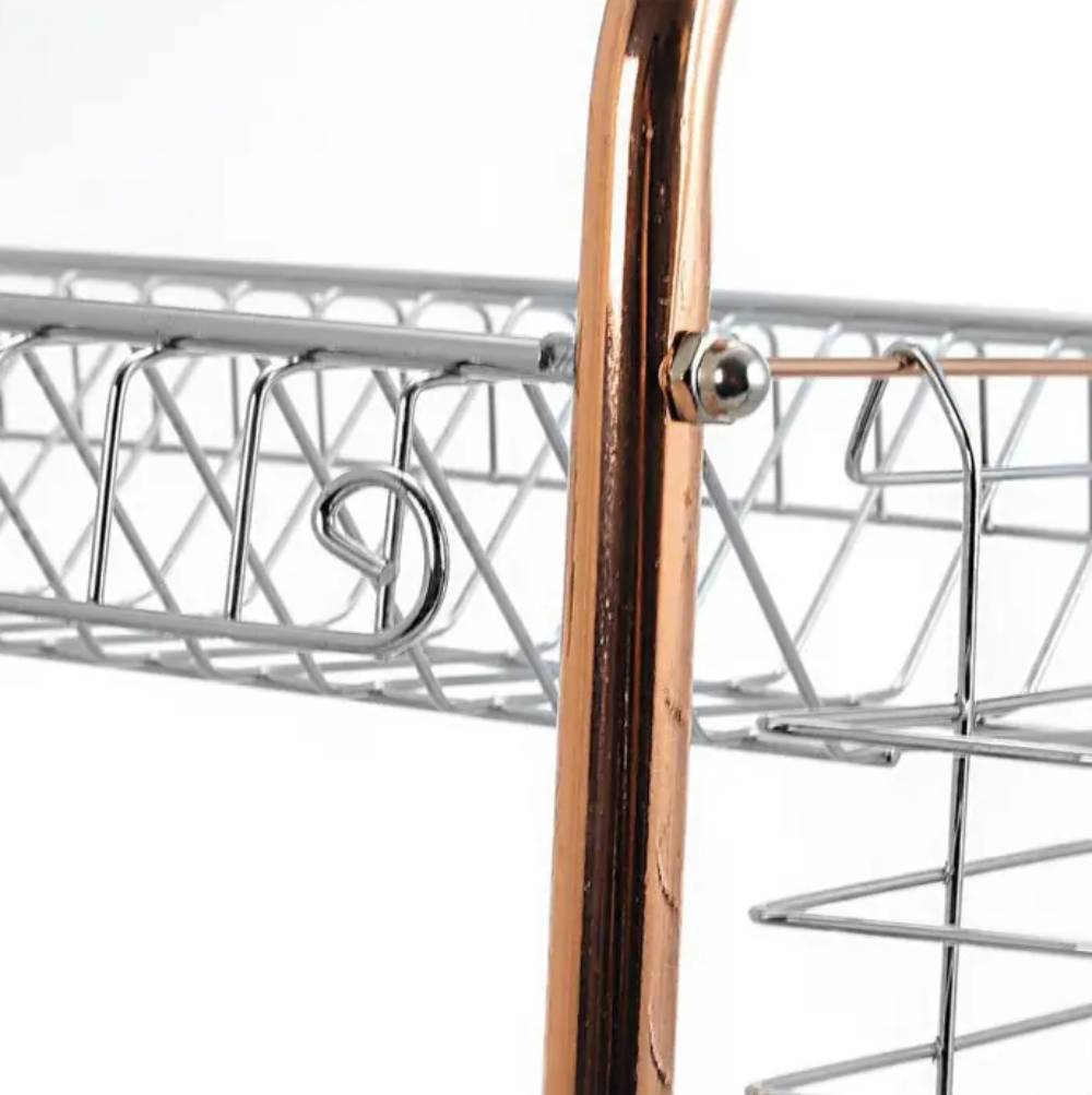 Better Chef DR/167 2-Level R-Shaped Dish Rack - Brown/Silver