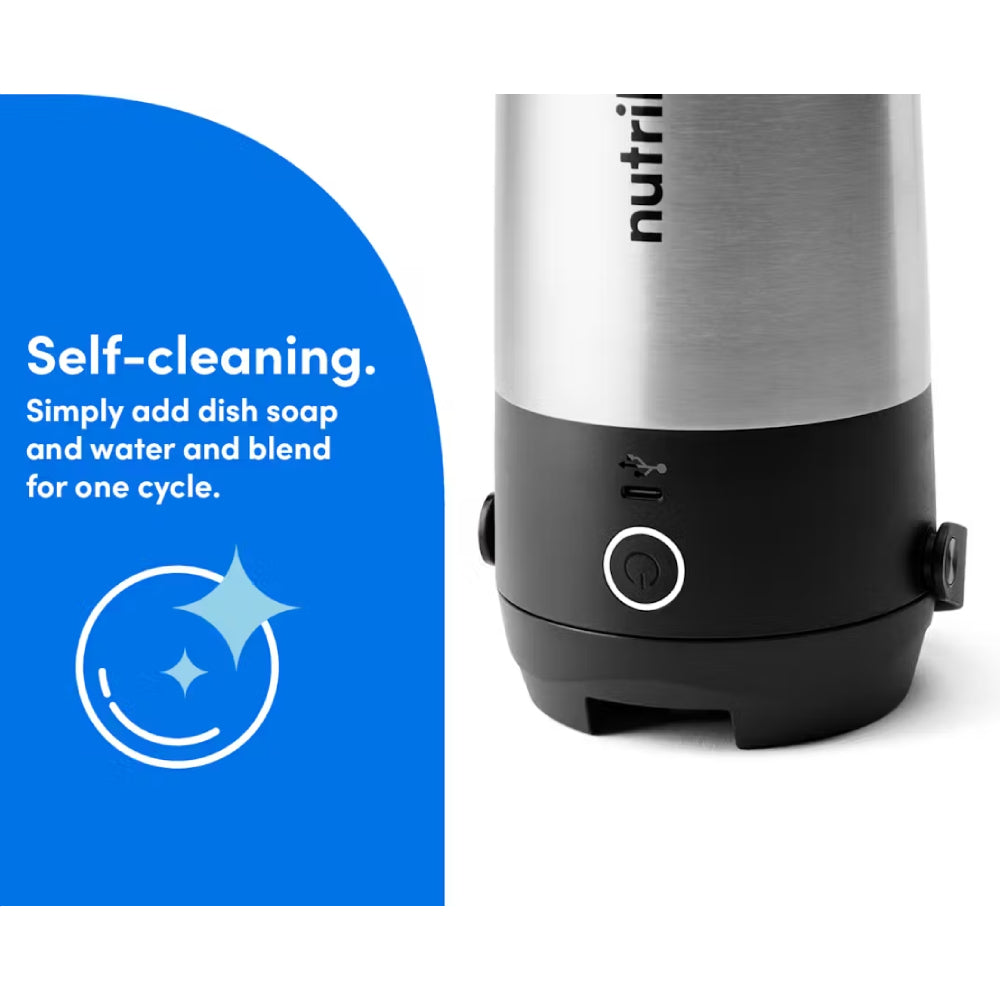 Nutribullet NBPB50350SS Flip Insulated Portable Blender - Stainless Steel