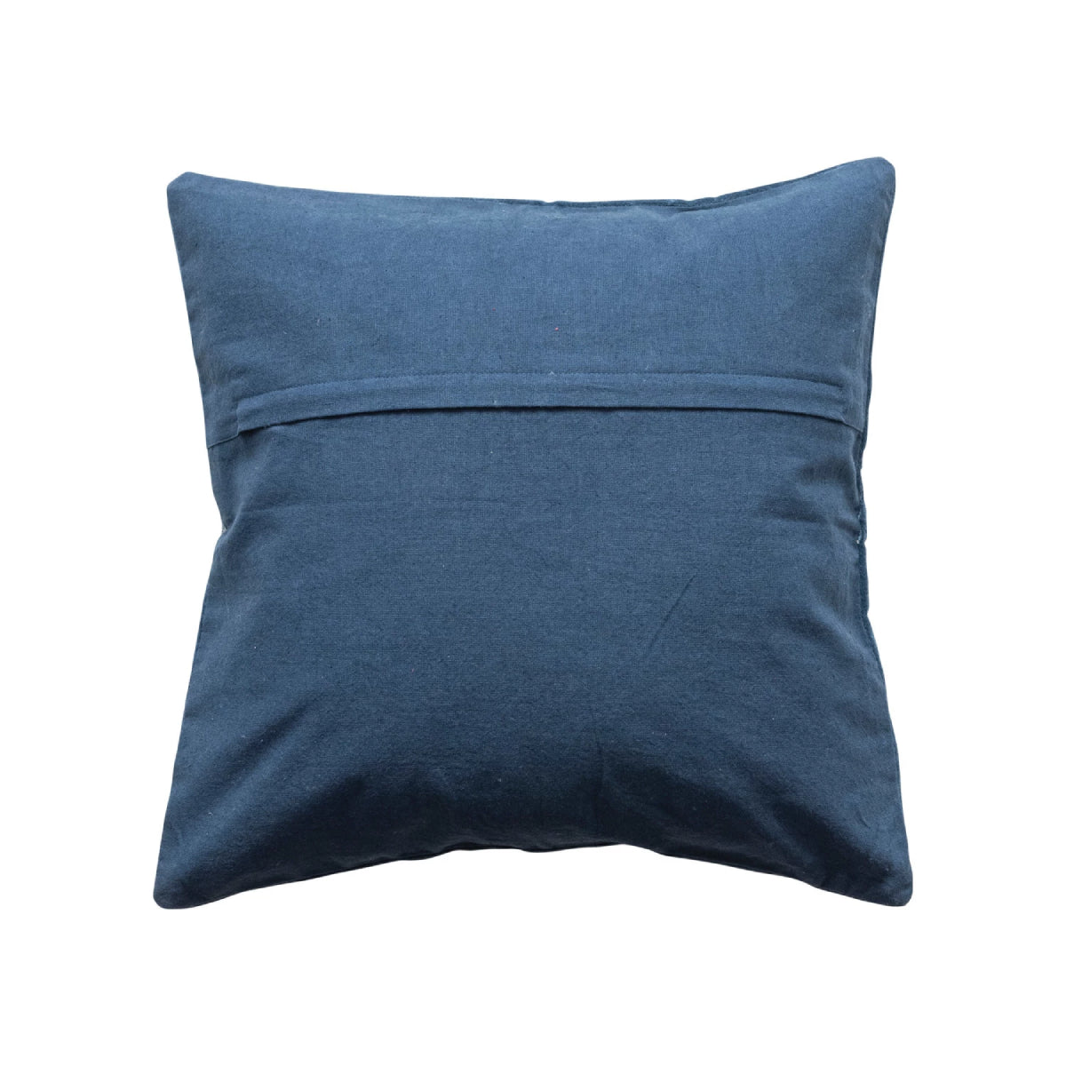 Creative Co-op Pillow with Embroidered "Merry & Bright" - Navy/White