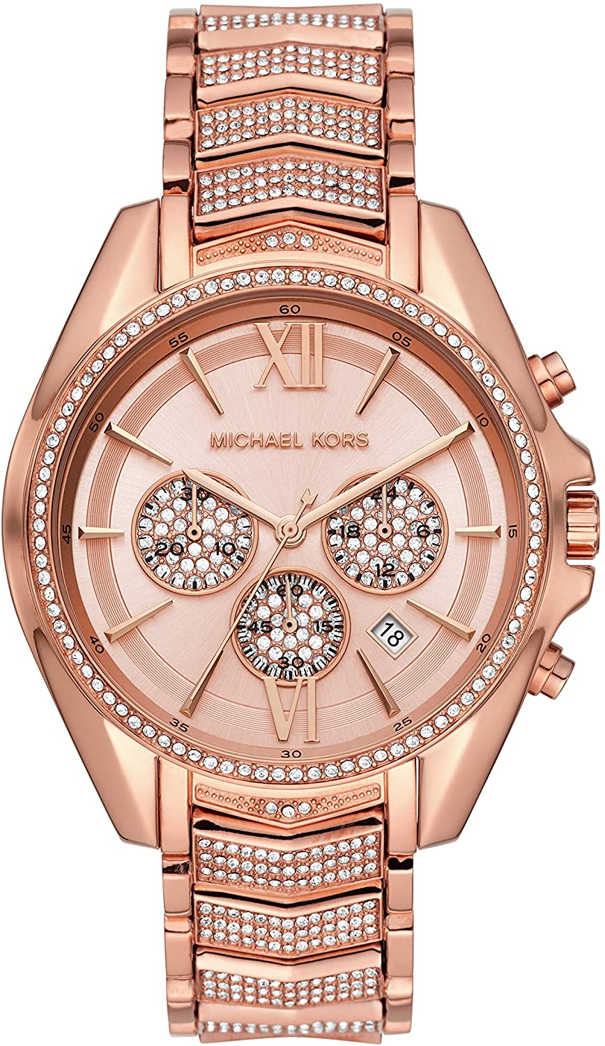 Michael Kors Whitney Women's 44mm Chronograph Bracelet Watch - Rose Gold - Curacao