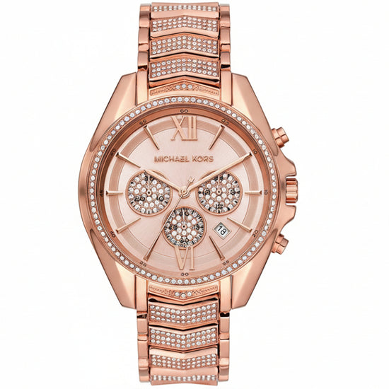 Michael Kors Whitney Women's 44mm Chronograph Bracelet Watch - Rose Gold - Curacao