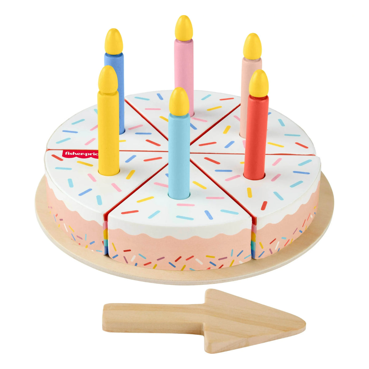 Fisher Price Wooden Birthday Cake Set - (14 Pieces)