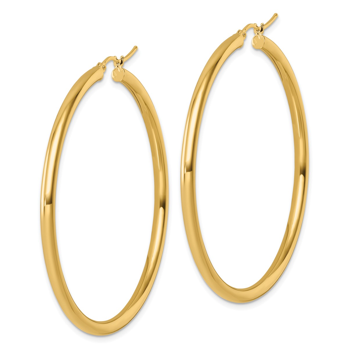 14K Leslie's Women's 3mm Hoop Earrings in 14K Yellow Gold