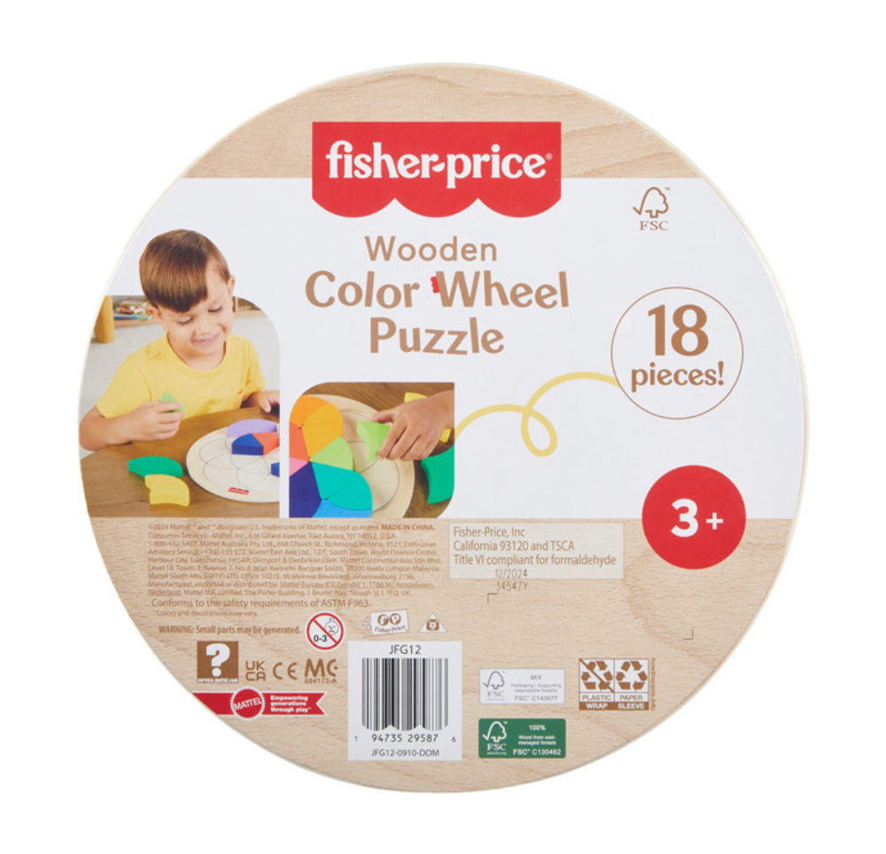 Fisher Price Wooden Color Wheel Puzzle (18-Pieces)