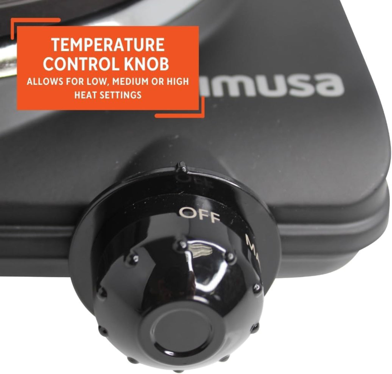 Imusa GAU/80315US Single Electric Hot Plate - Black