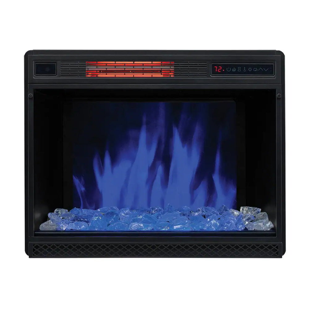ClassicFlame Infrared Electric Fireplace Insert with Safer Plug, Black