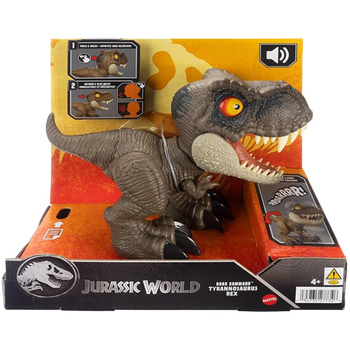 Jurassic World Roar Command Tyrannosaurus Rex Action Figure - Brown