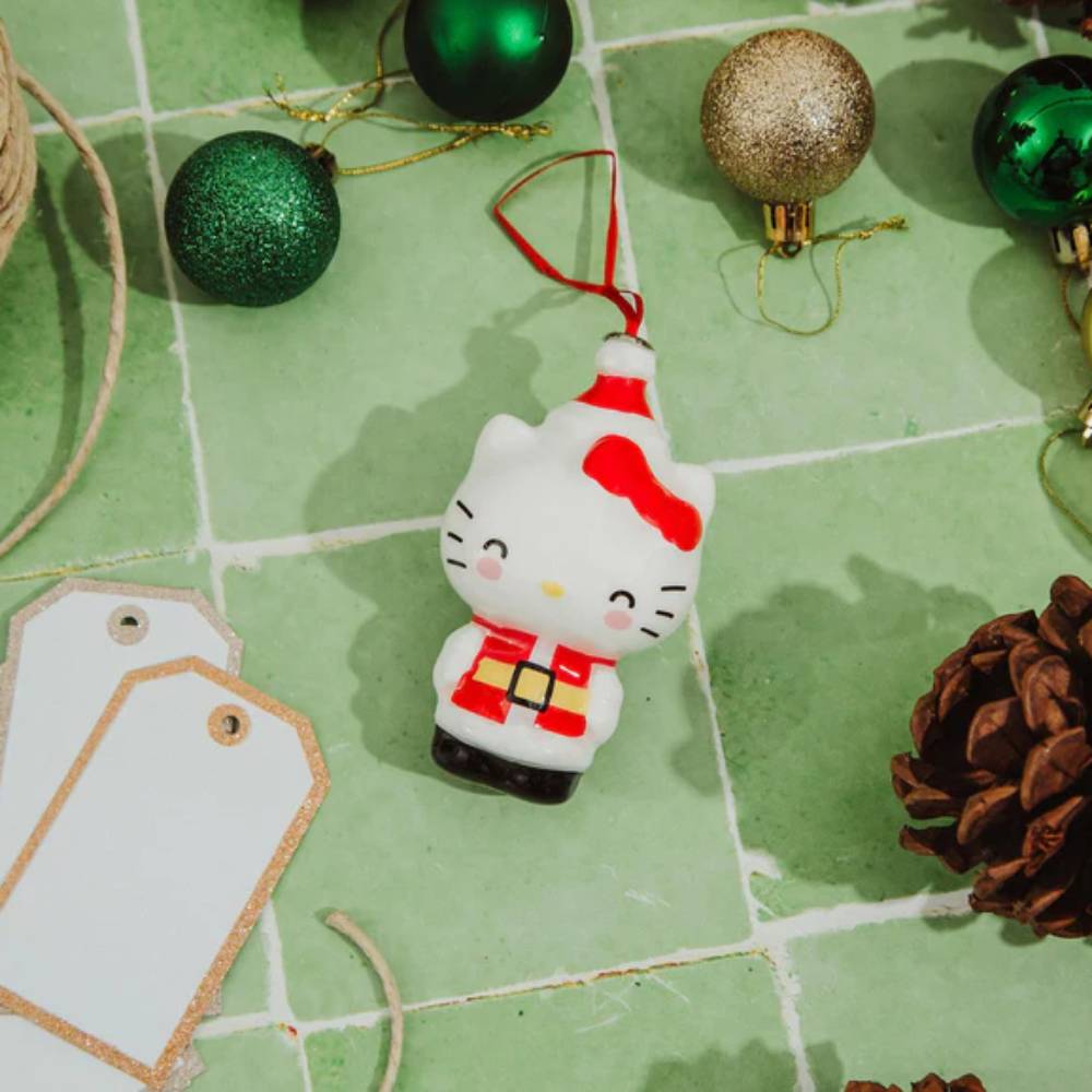 Sanrio Hello Kitty 4" Shatterproof Decoupage Ornament - White/Red