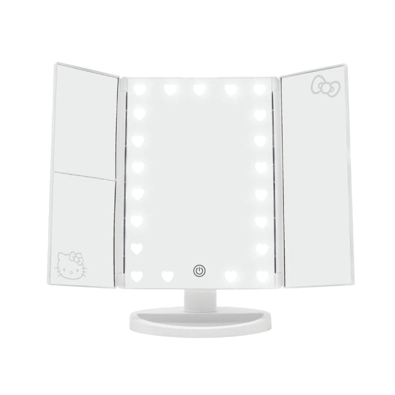 Impressions Vanity Hello Kitty Trifold LED Makeup Mirror with Magnification - White