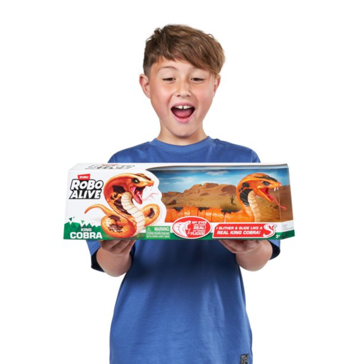 Robo Alive King Cobra Moving Snake Toy - Orange