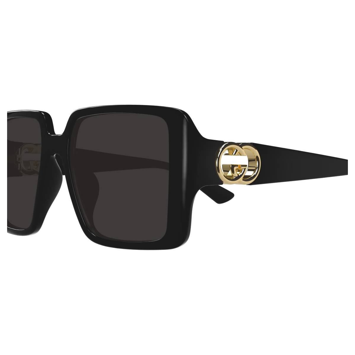 Gucci GG1692SA 001 Women's Square Solid Color Sunglasses