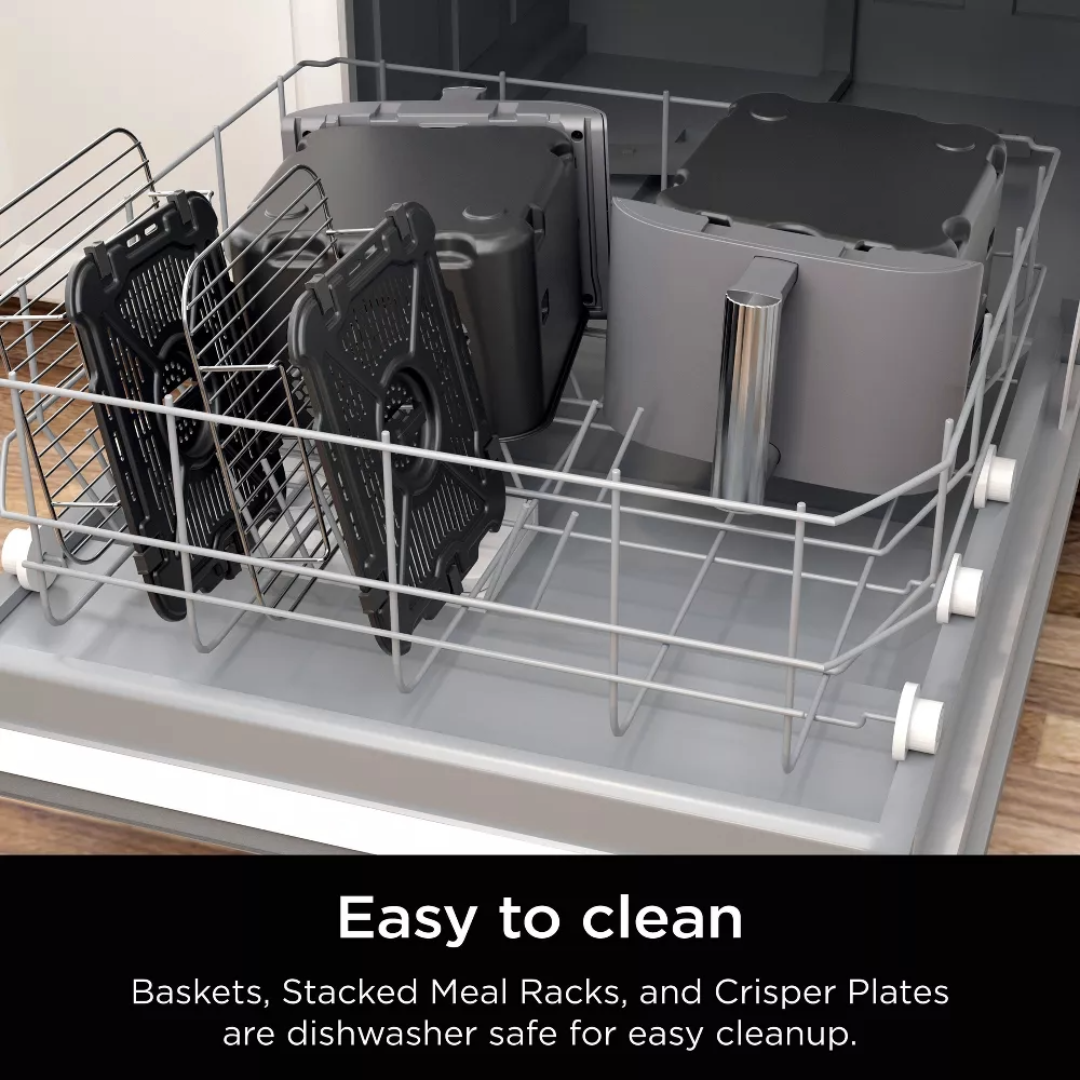 Ninja DoubleStack XL 10qt, 6-in-1, 2-Basket Air Fryer, Space Saving Design SL401