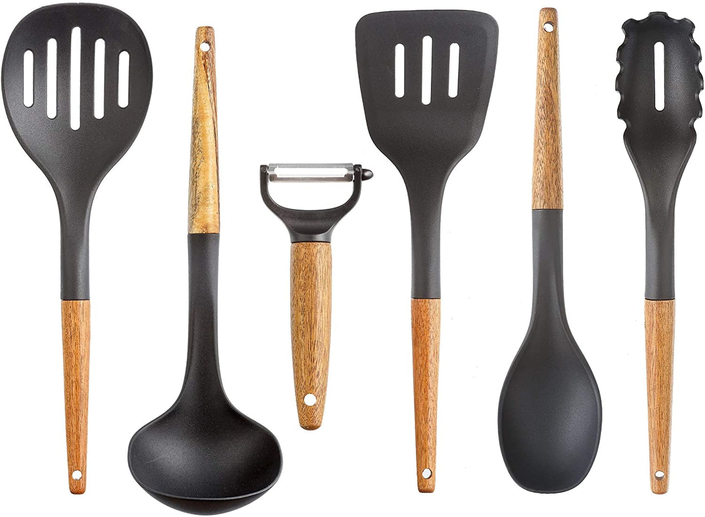 Glad Acacia Wood Handle Kitchen Tools 6PC Set