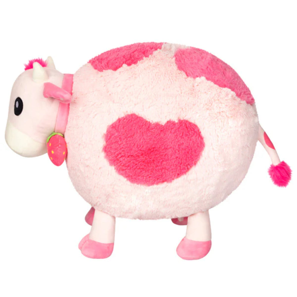 Squishable Strawberry Cow 11" Plush Toy - Pink