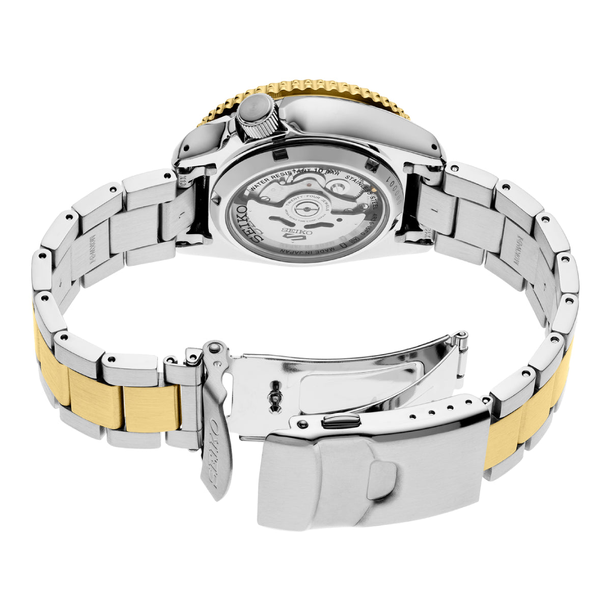 Seiko 5 Sports Men's 42.5mm Two-Tone Bracelet Watch - Charcoal Dial