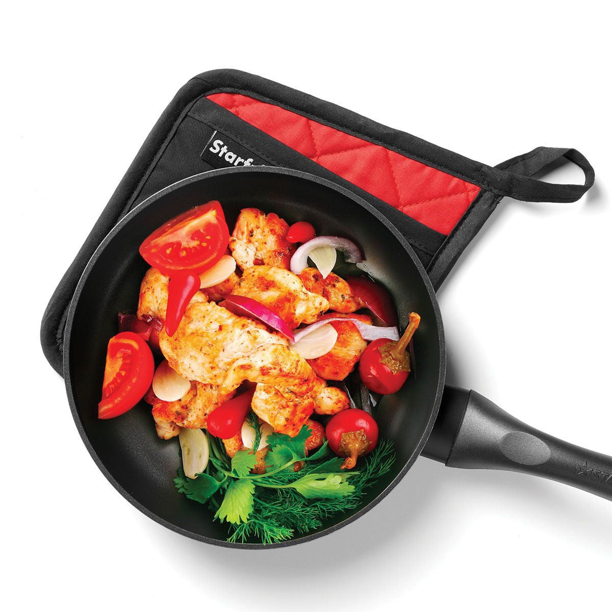 Starfrit Pot Holder and Trivet - Black/Red