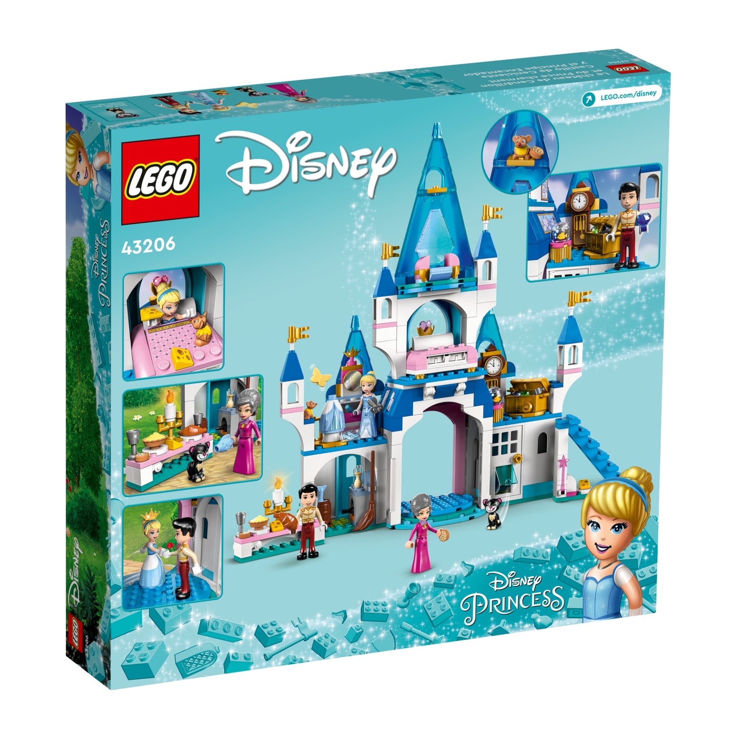 LEGO Disney Cinderella & Prince Charming's Castle Building Toy Set (365-Pieces)