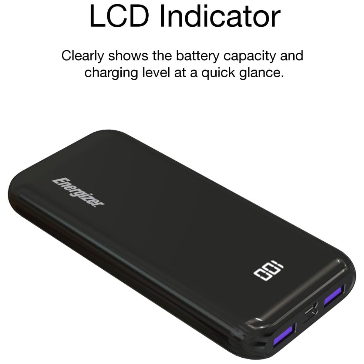 Batería externa Energizer UE10011PQ de 10 000 mAh, color negro